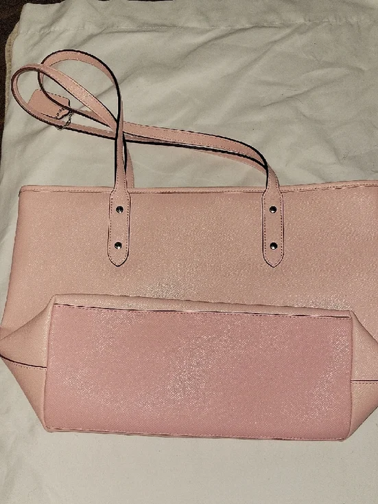 Coach Blush Pink Leather Tote with Double Straps - Picture 7 of 15